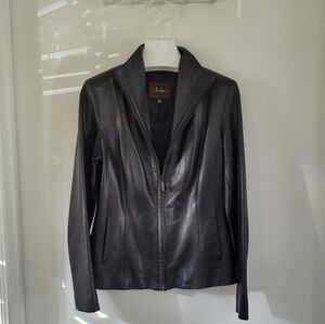COLE HAAN LEATHER JACKET SIZE 6